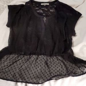Silk and lace top